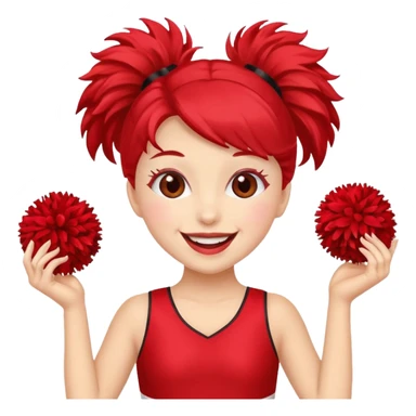 Cheerleader Pom pom heart sticker