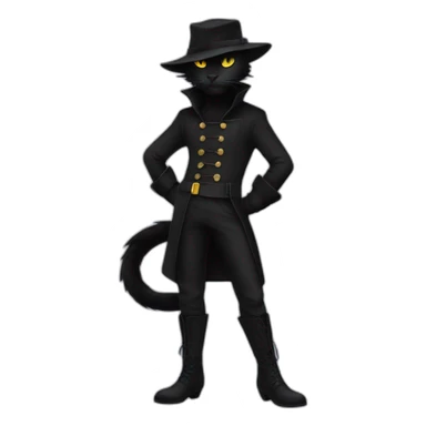 Chat noir debout sticker