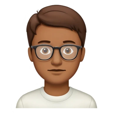 Ugly guy with glasses and brown hair  sticker