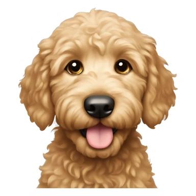 Golden doodle puppy sticker