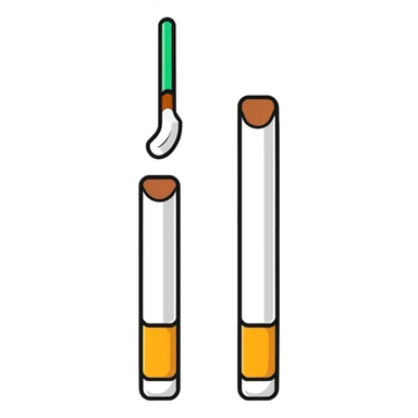 single white cigarette alone sticker