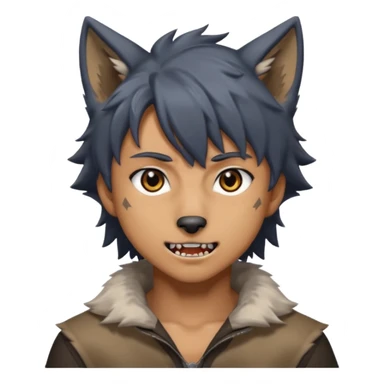 Wolf Anime Boy sticker