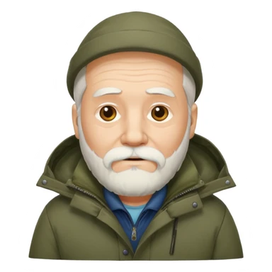 old Man in parka sticker
