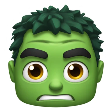 Hulk head hair sticker