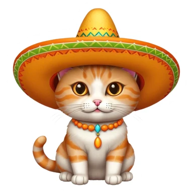 Cat wearing a sombrero  sticker