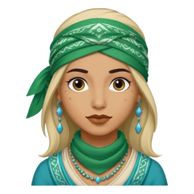 bandera, gitana azul y verde sticker