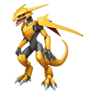  Cool Edgy Godly Futuristic Digimon-Fakemon-Genesect-Raptor-Reptile full body sticker