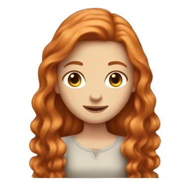 Beautiful girl with long ginger hair  sticker