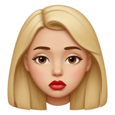 Mean kissing for girl sticker