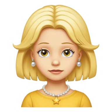 3D emoji head-only, smooth plastic, soft studio light, big round eyes, bold outline, centered, transparent bg,
Lisa Simpson, yellow skin, 8-point star hair, white pearl necklace, child face, overbite, no earrings, no eyelashes, not blonde sticker