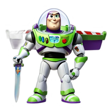 Buzz lightyear with sword sticker
