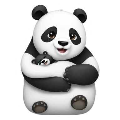 panda hugging me  sticker