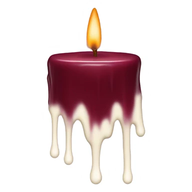 A melting maroon candle  sticker