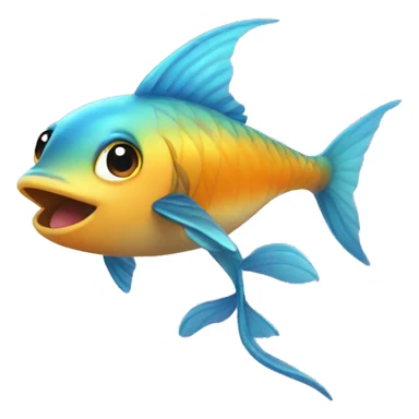 Cute flying fish  sticker