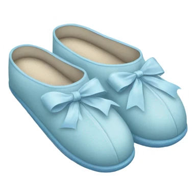 Light blue slippers with ribbons  sticker