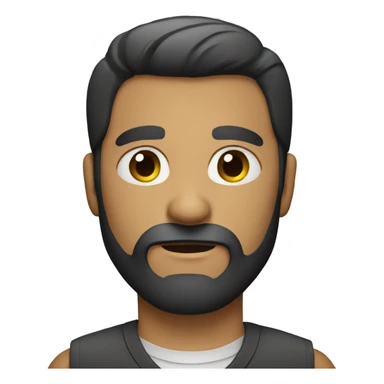 serious man with beard sticker