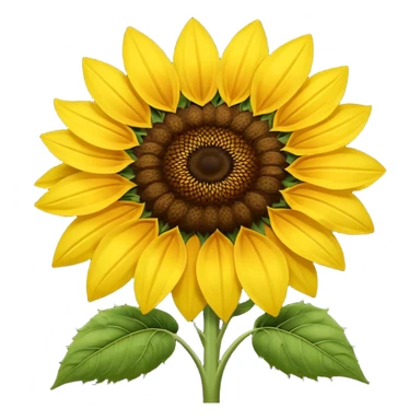 large sunflower with round center sticker