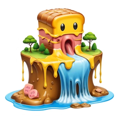 spam land surreal dali style melting landscape sticker