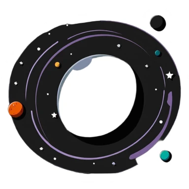 Bright planets and stars floating, white background, high saturation, colorful sticker