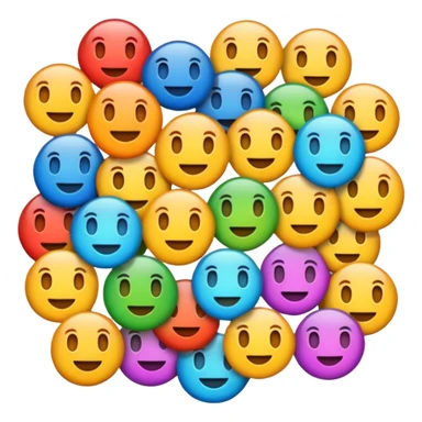 Create a realistic emoji of multiple languages flying around  sticker