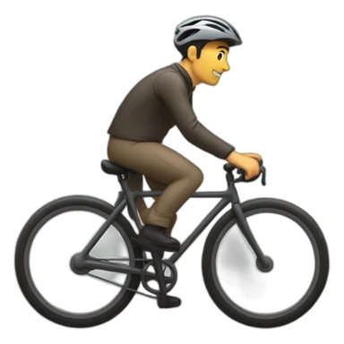 un homme sur un vélo sticker