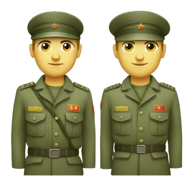 ussr soldier serious with military takes sticker