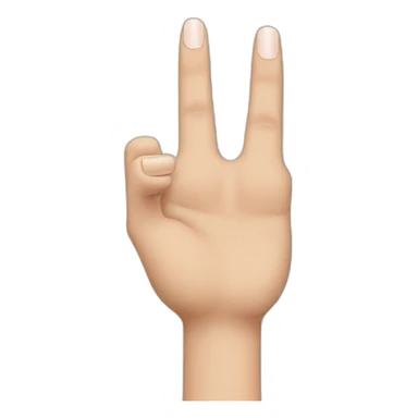 Middle finger and ring finger lifted sticker