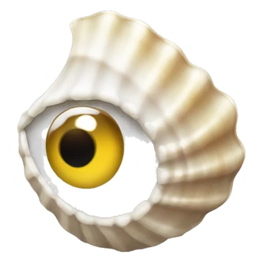 Seashell white eyes sticker