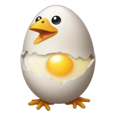 hatching egg with chicki nside   sticker