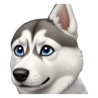 small-husky-shepherd-blue-eyes-partial-black-muzzle sticker