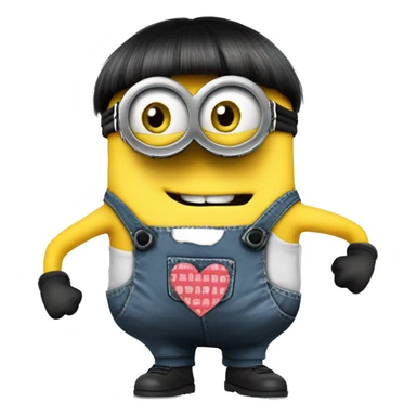 minions frm despicable me wearing a shirt that says i love camden sticker