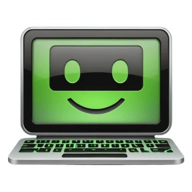 mac os icon code transpiler compiler terminal, black and green sticker
