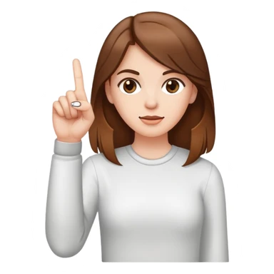 white girl holding up the middle finger  sticker