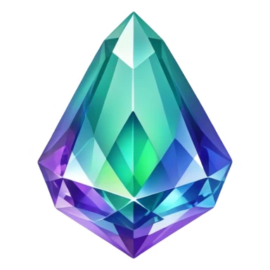 Shiny epic green blue and purple crystal  sticker