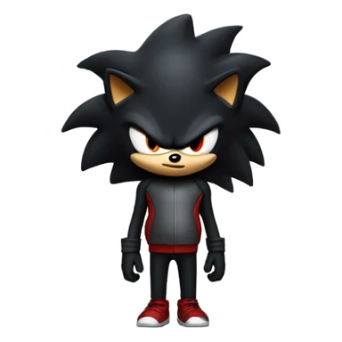 Sonic the hedgehog but he is dark black and has red eyes sticker