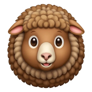 brown sheep emoji sticker