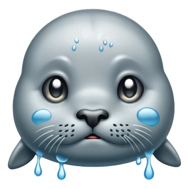 Sad heartbroken seal  sticker