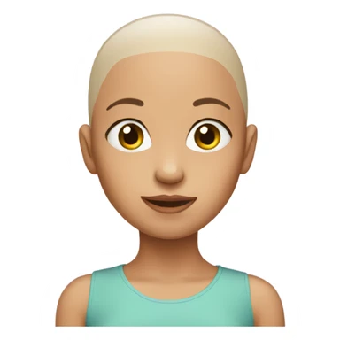 Girl with no hair sticker