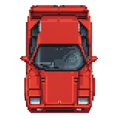red Ferrari Testarossa sticker
