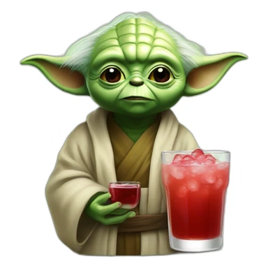 Yoda drink grenadine sticker