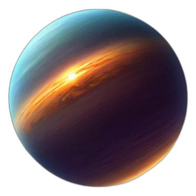 Exoplanet orbiting a star sticker