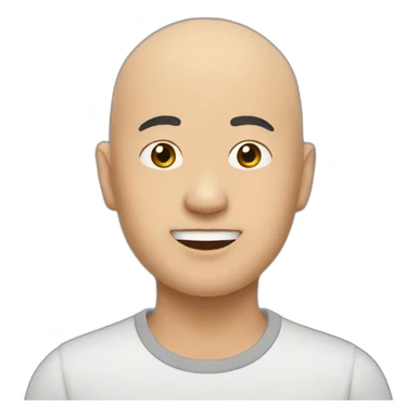 asian Bald man with goatie on chin sticker
