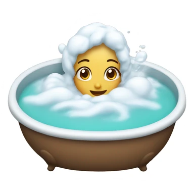 Uma banheira com espuma sticker