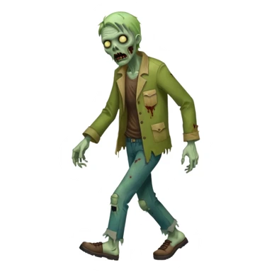 zombie full body walking sticker