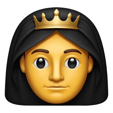 un emoji de emperador supremo de las sombras pero q sea mas un logo solo de una sombra sin cara sticker
