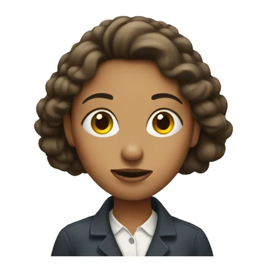 Woman with button eyes  sticker