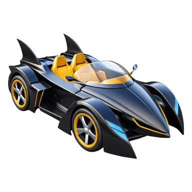 Hot wheels cartoons BatGirl’s stealth burglar sporty futuristic pursuit mobile two seater car (reclined seating position) sticker
