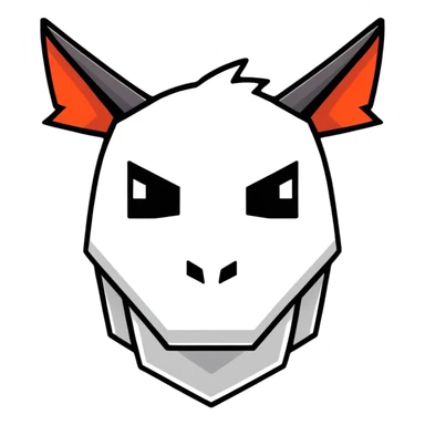 Minecraft black dragon head sticker