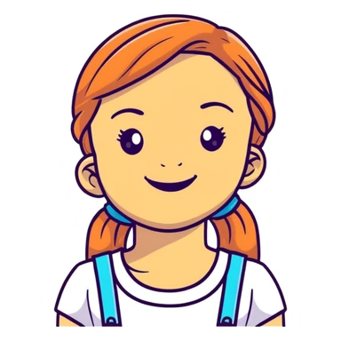 girl with braces smiling  sticker