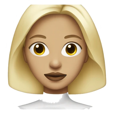 blonde girl with lip mask on sticker